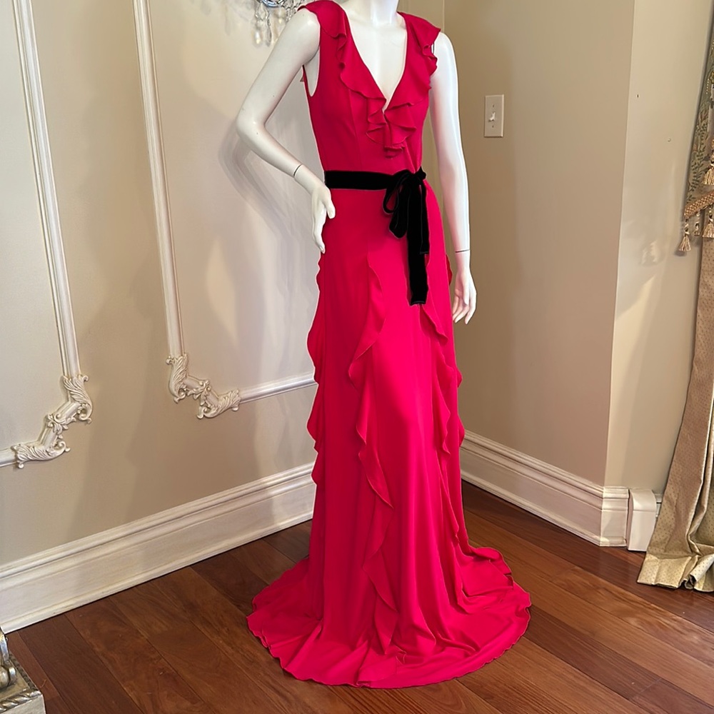 GUCCI PINK  RUFFLE DRESS SIZE M - Picture 2 of 15